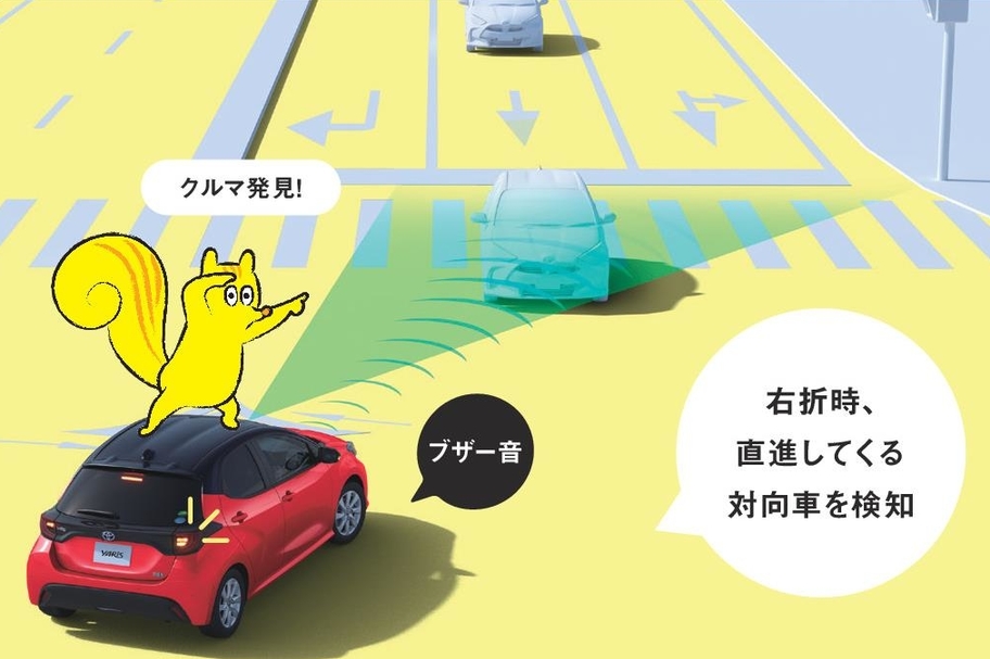 安全性能02_交差点での右左折時_イメージ